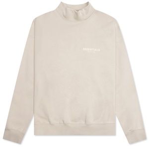 FEAR OF GOD ESSENTIALS MOCKNECK SWEATSHIRT- WHEAT(Small)